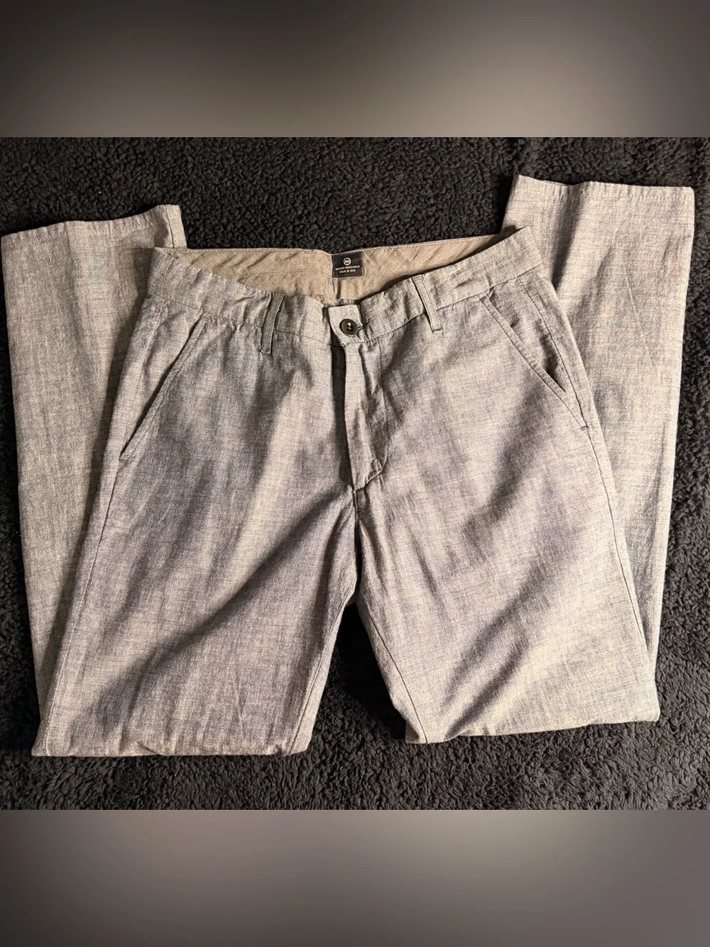 AG Adriano Goldschmied Light Blue/Gray Dress Pants